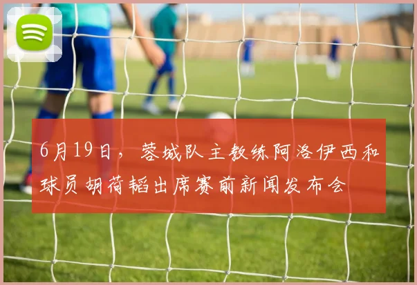 6月19日，蓉城队主教练阿洛伊西和球员胡荷韬出席赛前新闻发布会